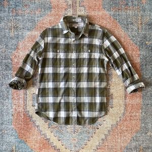 J. Crew Wallace & Barnes heavyweight flannel shirt in plaid